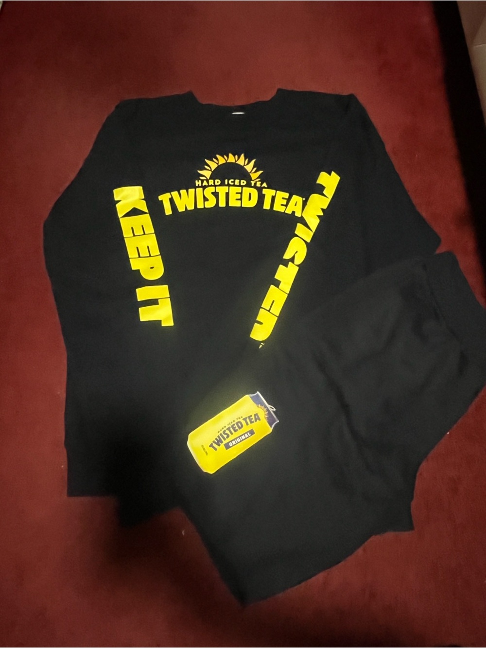Champion Twisted Tea Navy Crewneck Sweatshirt & Shorts Set L top Sm Bottom
